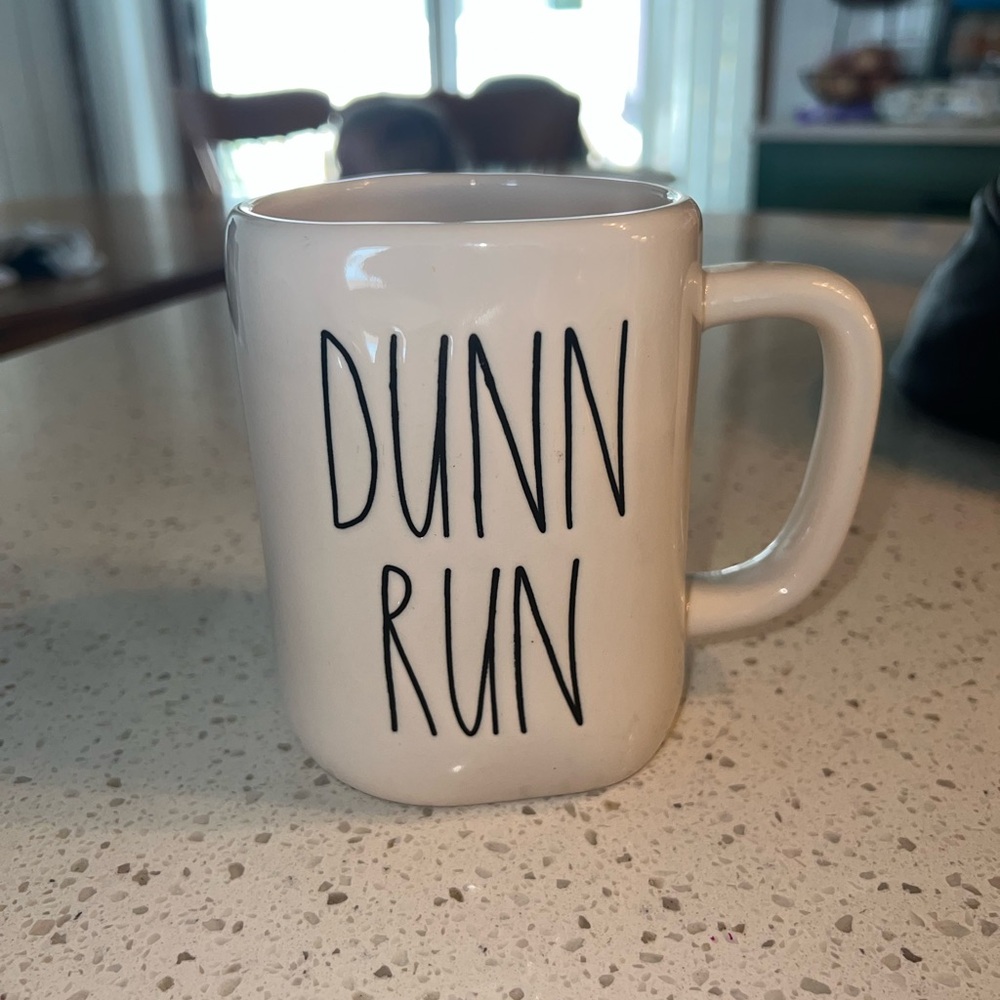 Rae Dunn Cream 'DUNN RUN' Mug